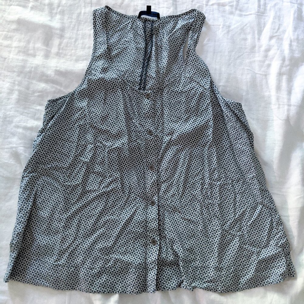 Martin+Osa 100% Silk Patterned Tank top size L